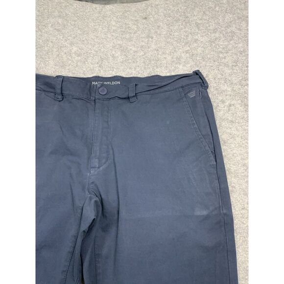 Mack Weldon Tech Chino Pants 32x34 Mens Navy Blue Daily Wear Stretch Casual - Picture 9 of 13